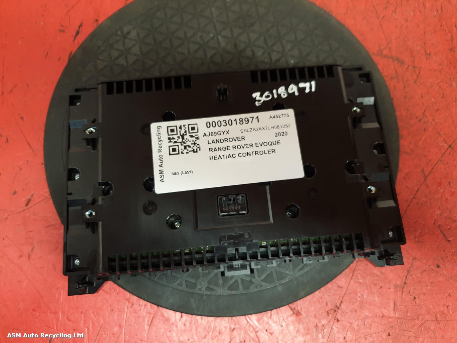 View Auto part Heater/AC Controller Land Rover Range Rover Evoque 2020