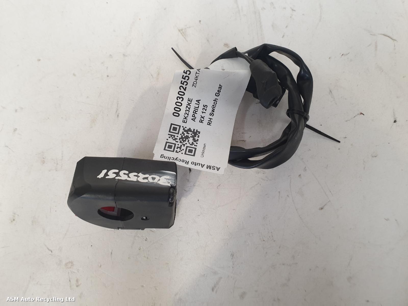 View Auto part RH Switch Gear Aprilia Rx 125 2023