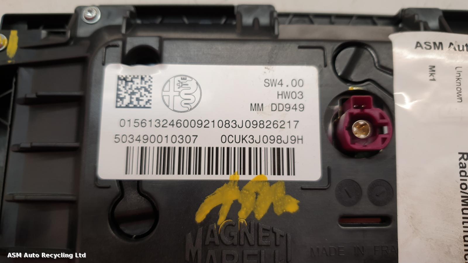 View Auto part Radio Display Alfa Romeo Stelvio 2019