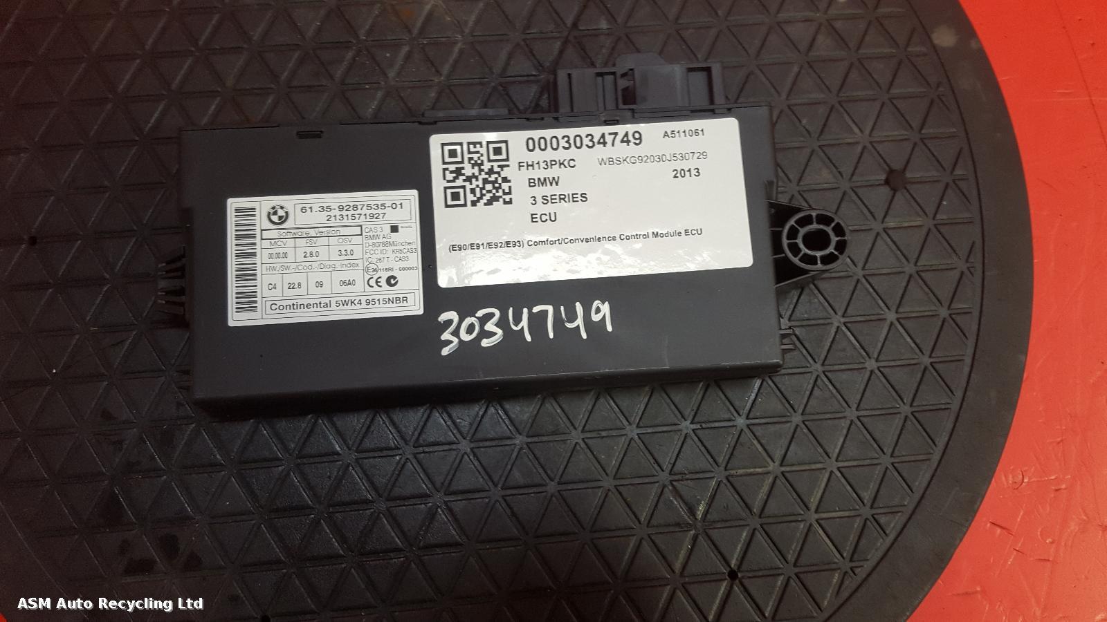 View Auto part ECU Bmw 3 Series 2013