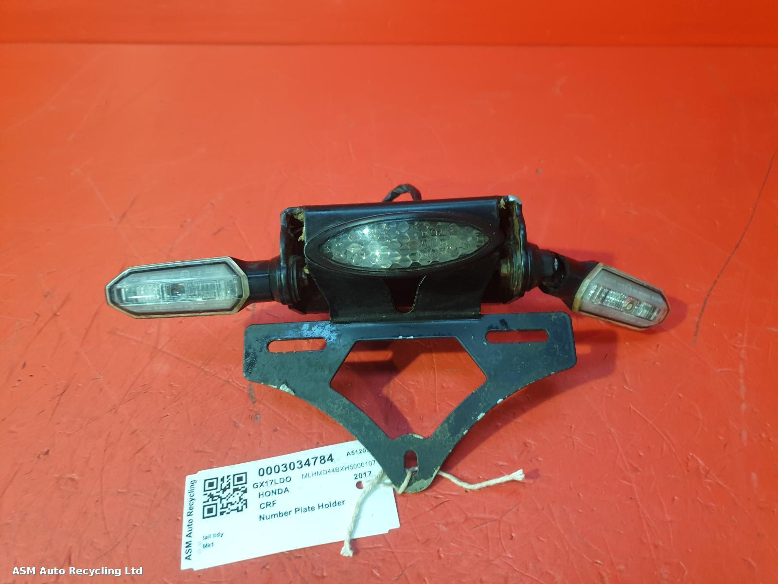 View Auto part Number Plate Holder Honda Crf 2017