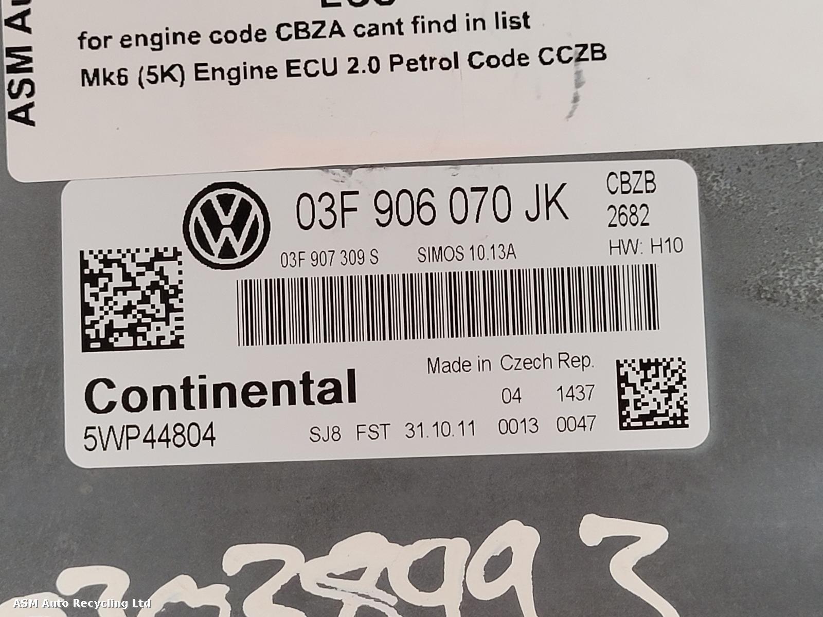 View Auto part ECU Volkswagen Golf 2012