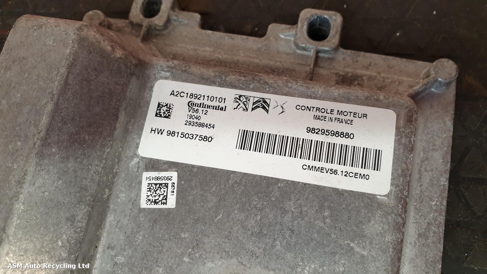 View Auto part ECU Citroen C3 2019