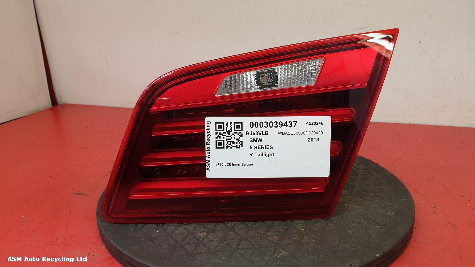 View Auto part R Taillight Bmw 5 Series 2013