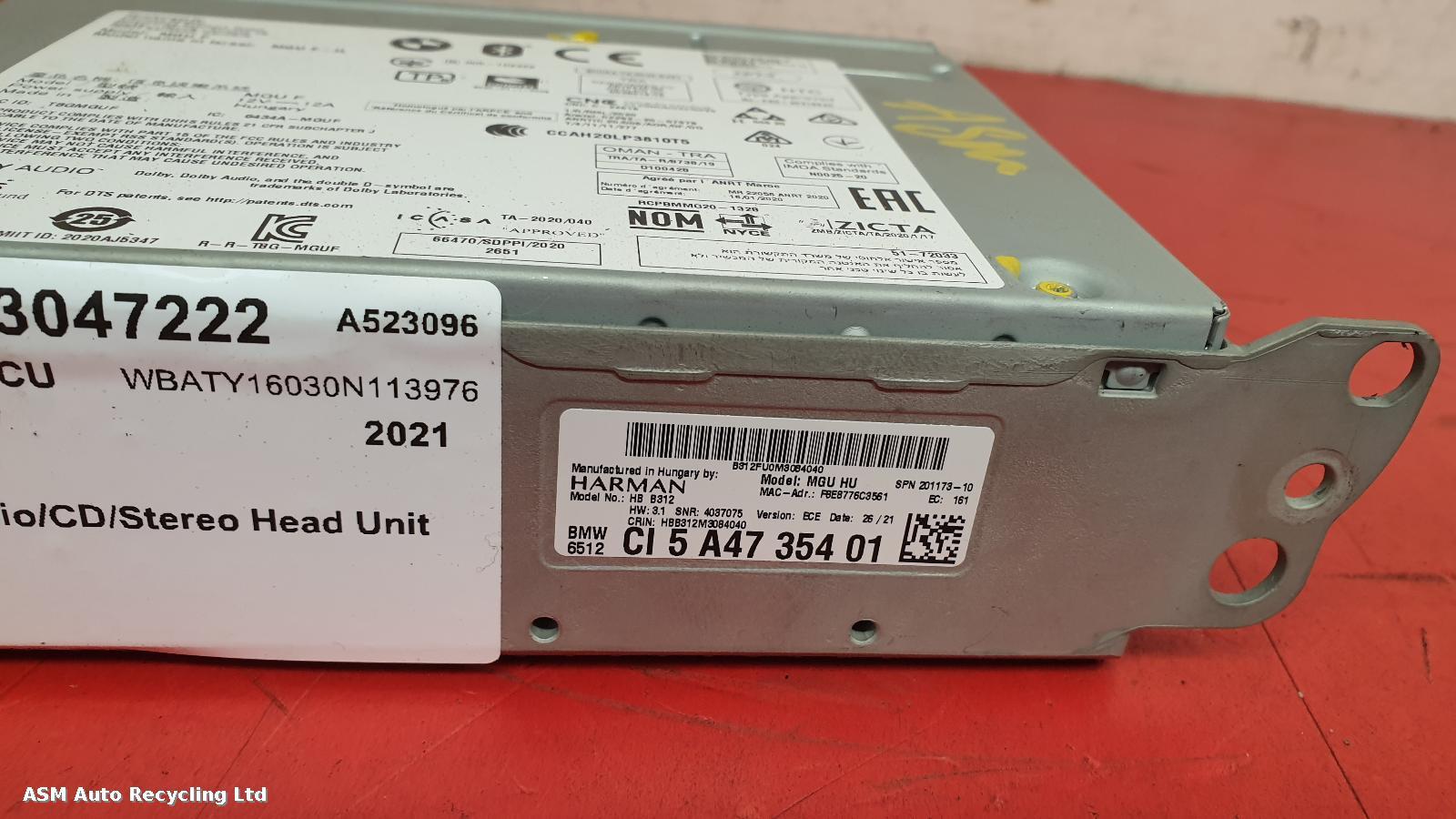 View Auto part A/V Equipment Bmw X3 2021