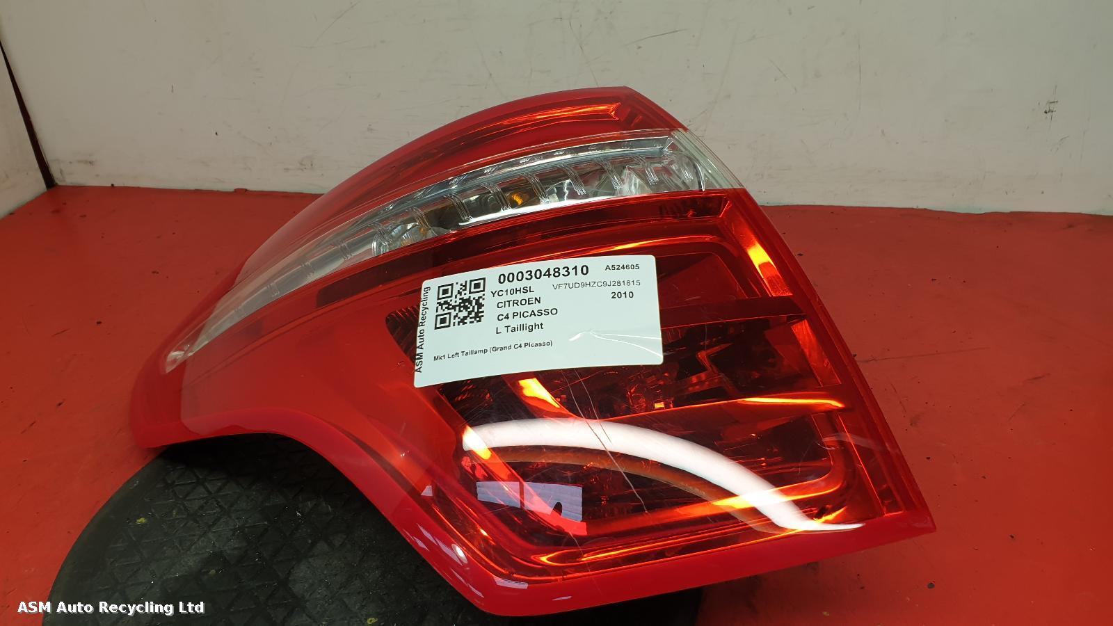 View Auto part L Taillight Citroen C4 Picasso 2010