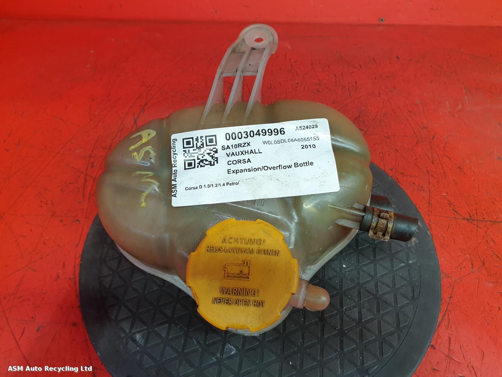 View Auto part Overflow Bottle Vauxhall Corsa 2010