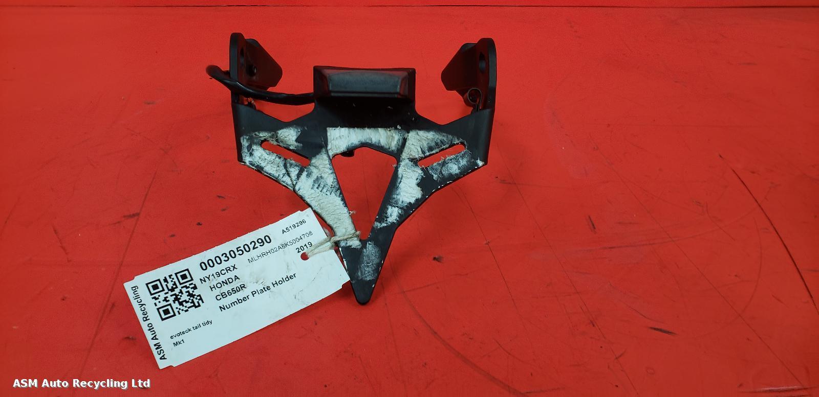 View Auto part Number Plate Holder Honda Cb650r 2019