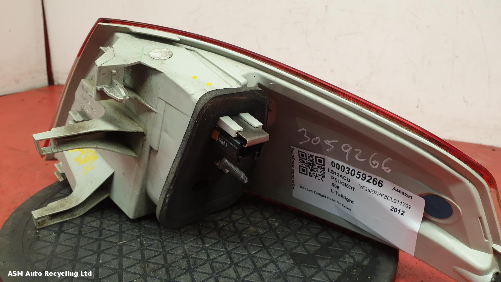 View Auto part L Taillight Peugeot 508 2012