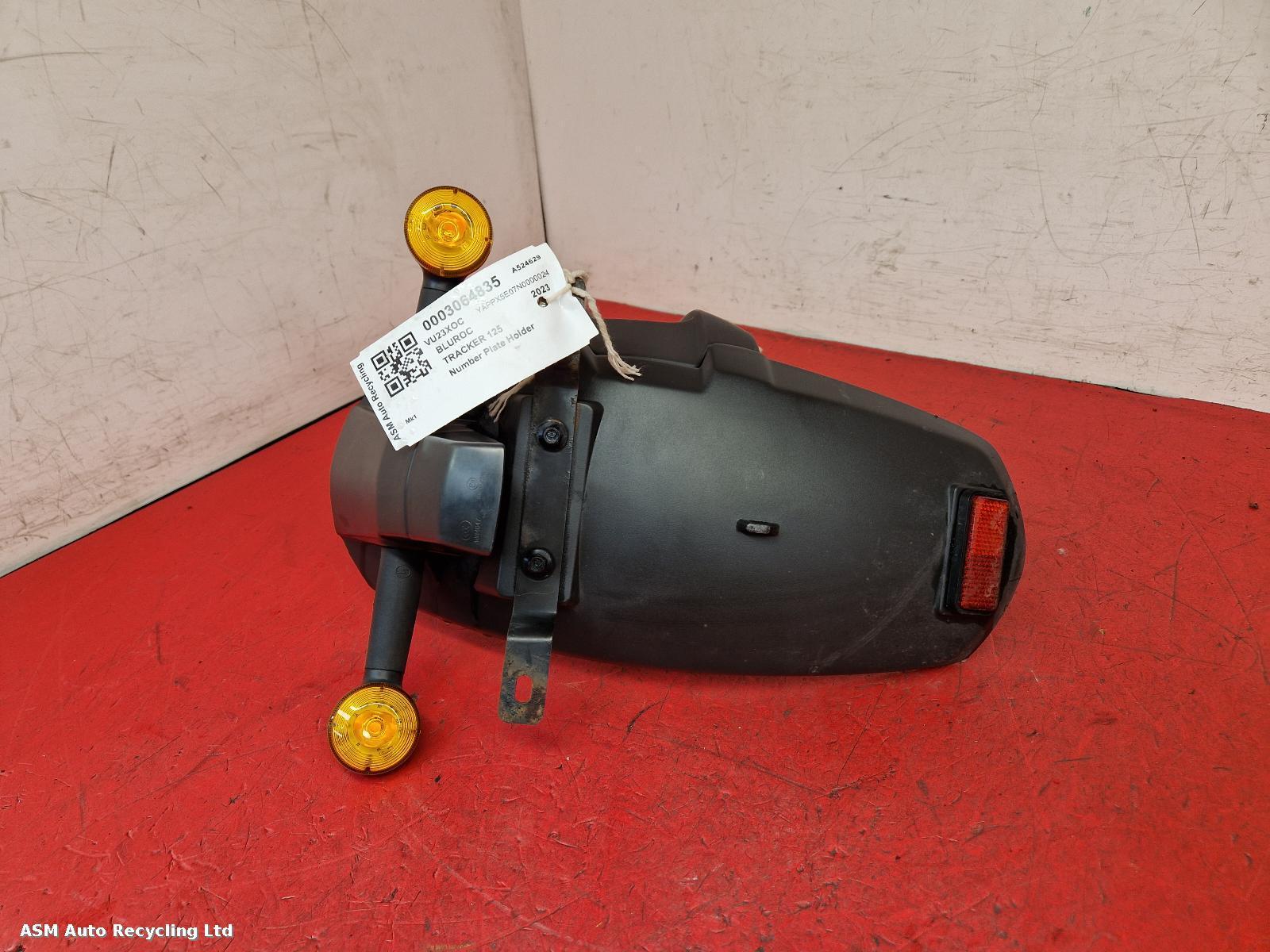 View Auto part Number Plate Holder Bluroc Tracker 125 2023