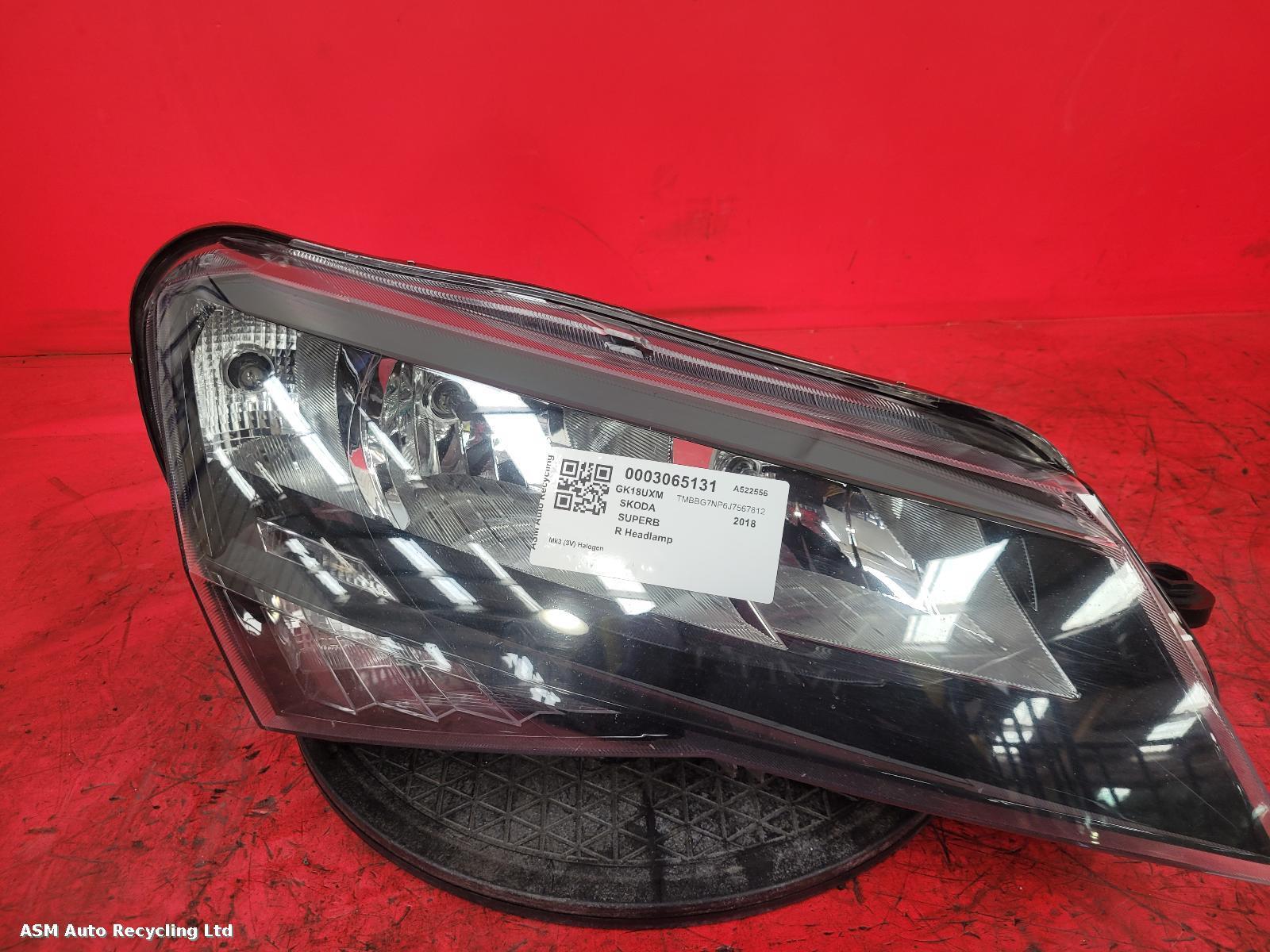 View Auto part R Headlamp Skoda Superb 2018