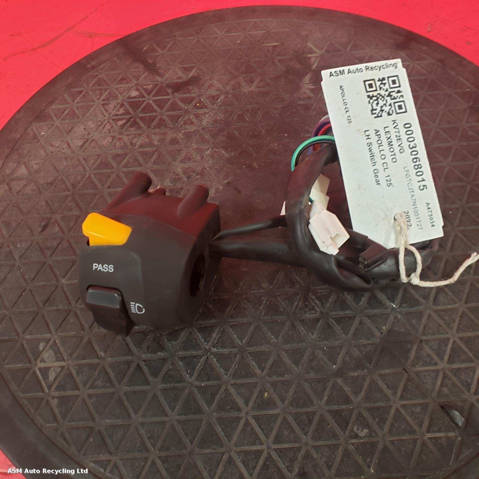 View Auto part LH Switch Gear Lexmoto Apollo Cl 125 2022