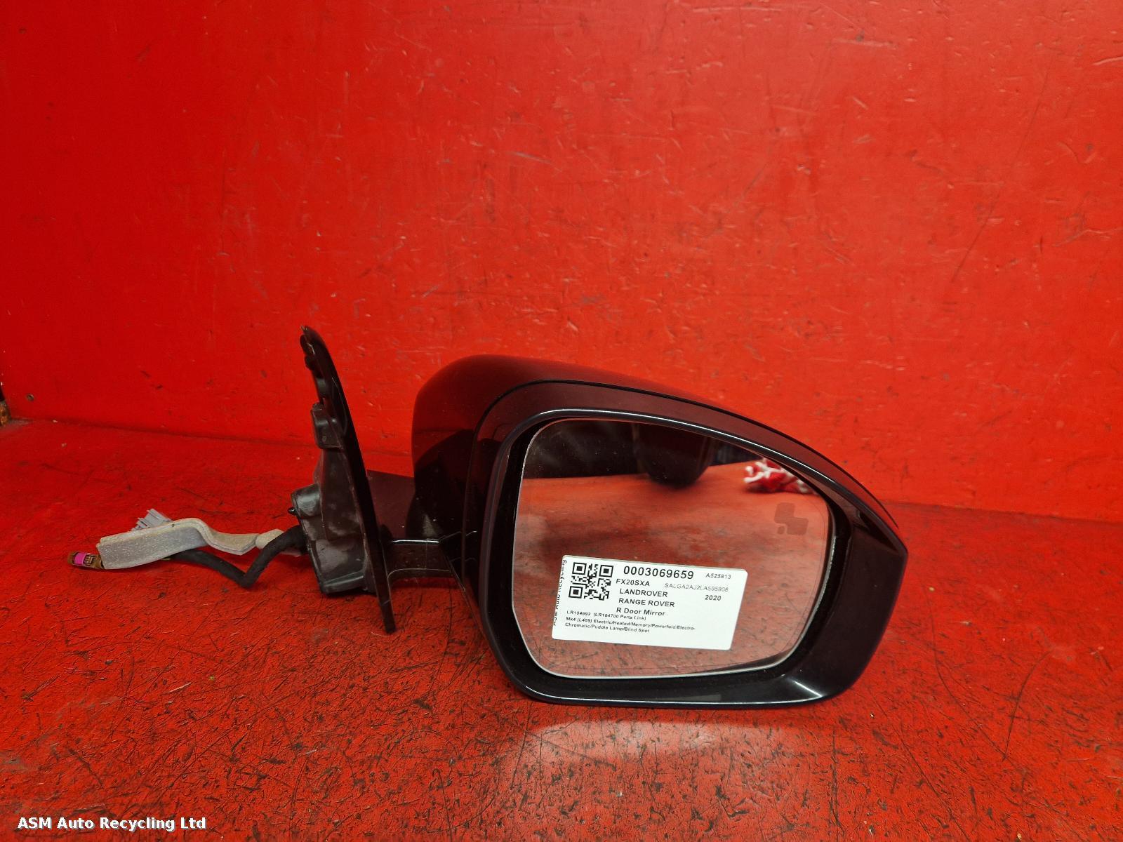 View Auto part R Door Mirror Land Rover Range Rover 2020