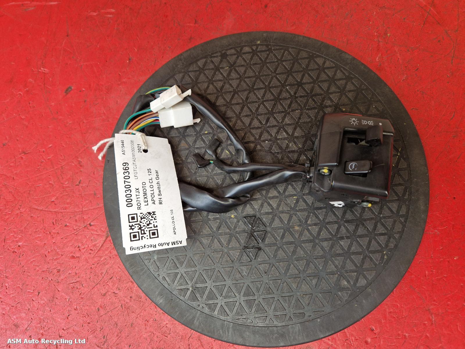 View Auto part RH Switch Gear Lexmoto Apollo Cl 125 2021