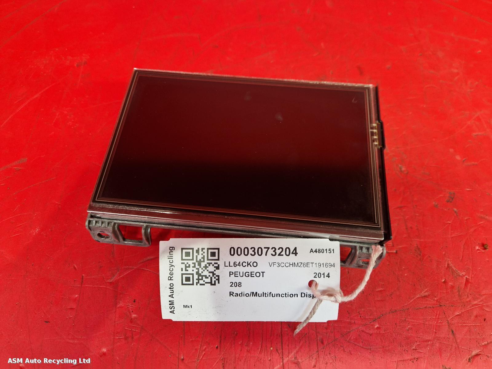 View Auto part Radio Display Peugeot 208 2014