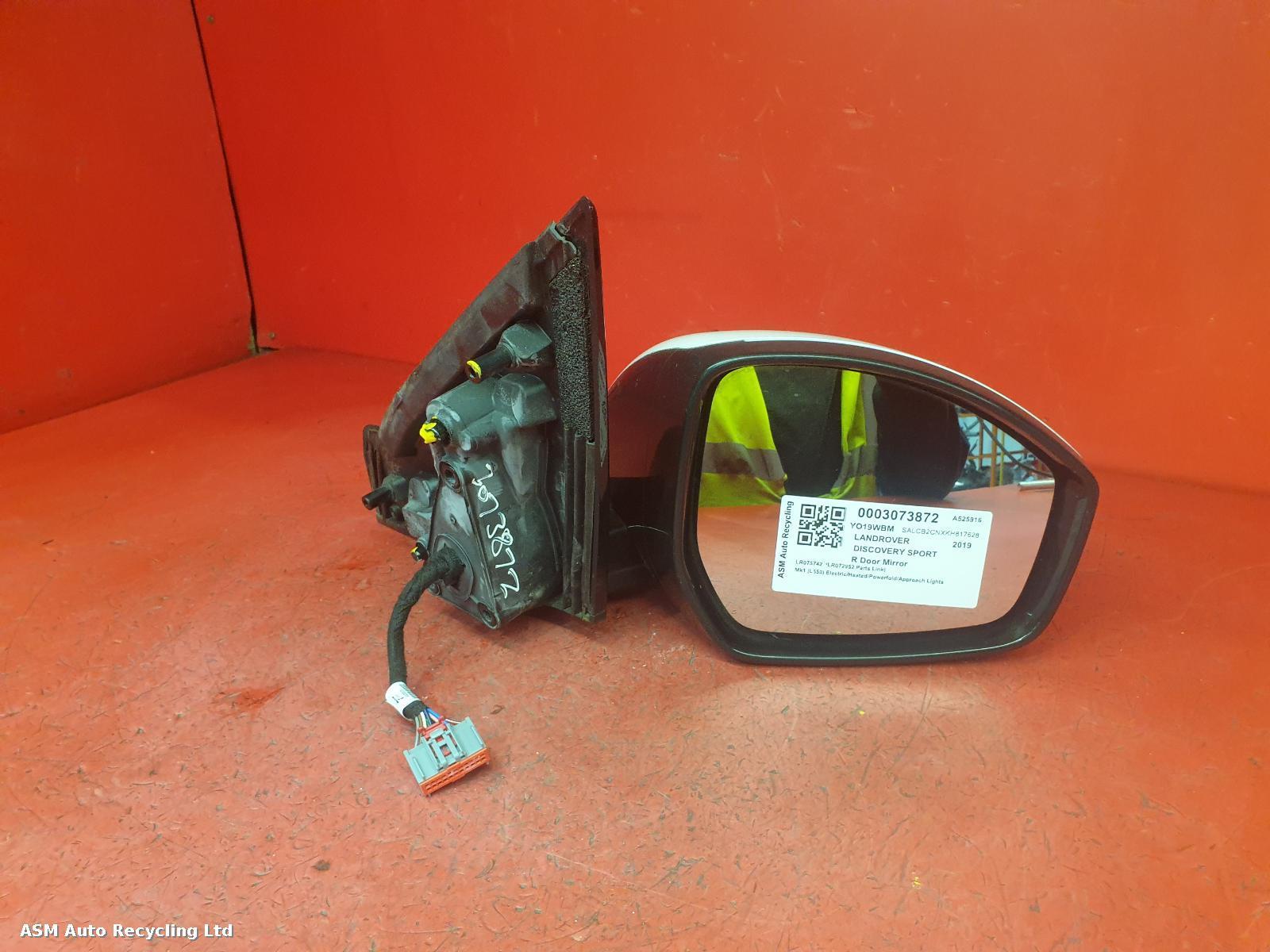View Auto part R Door Mirror Land Rover Discovery Sport 2019