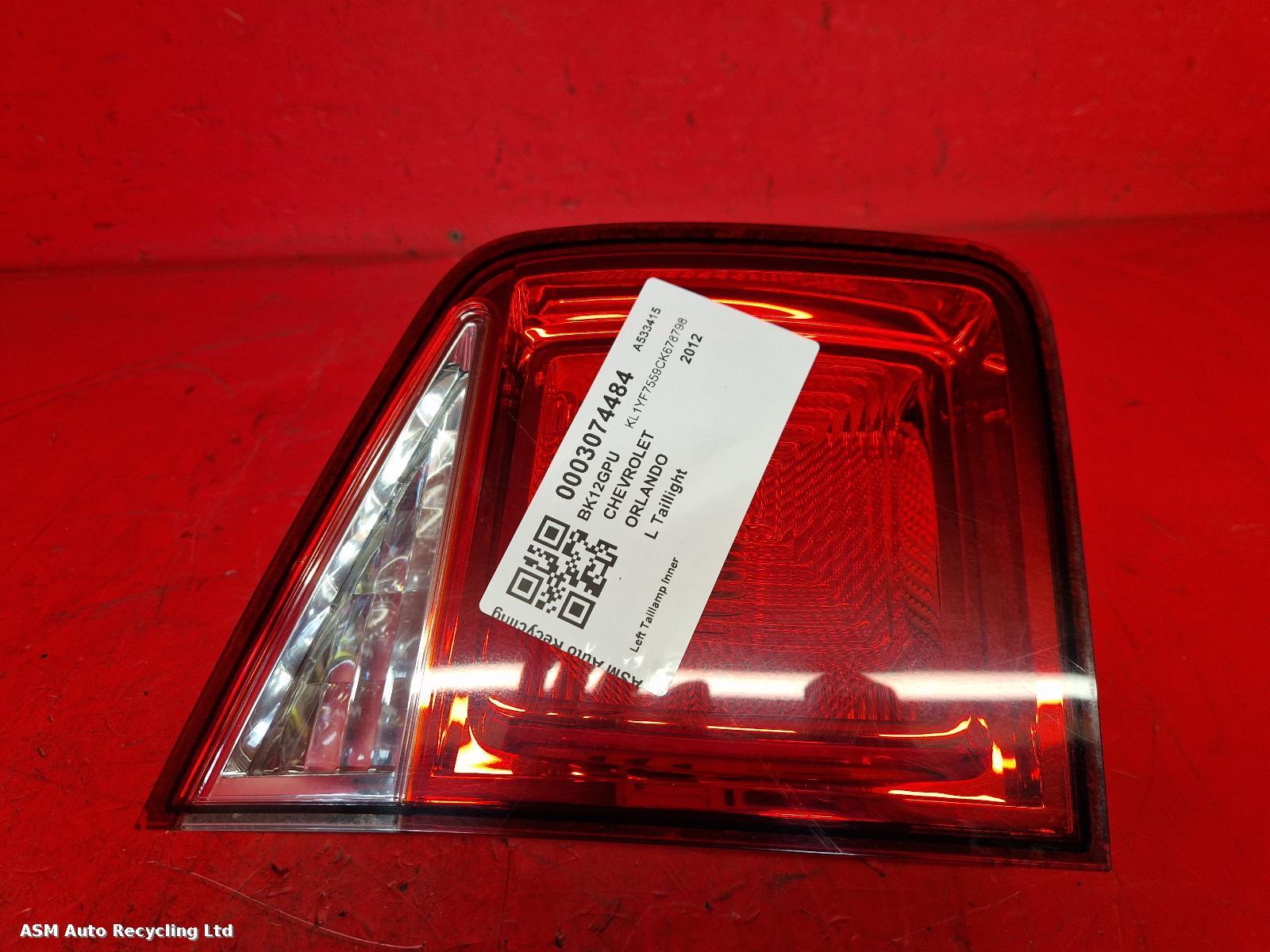 View Auto part L Taillight Chevrolet Orlando 2012