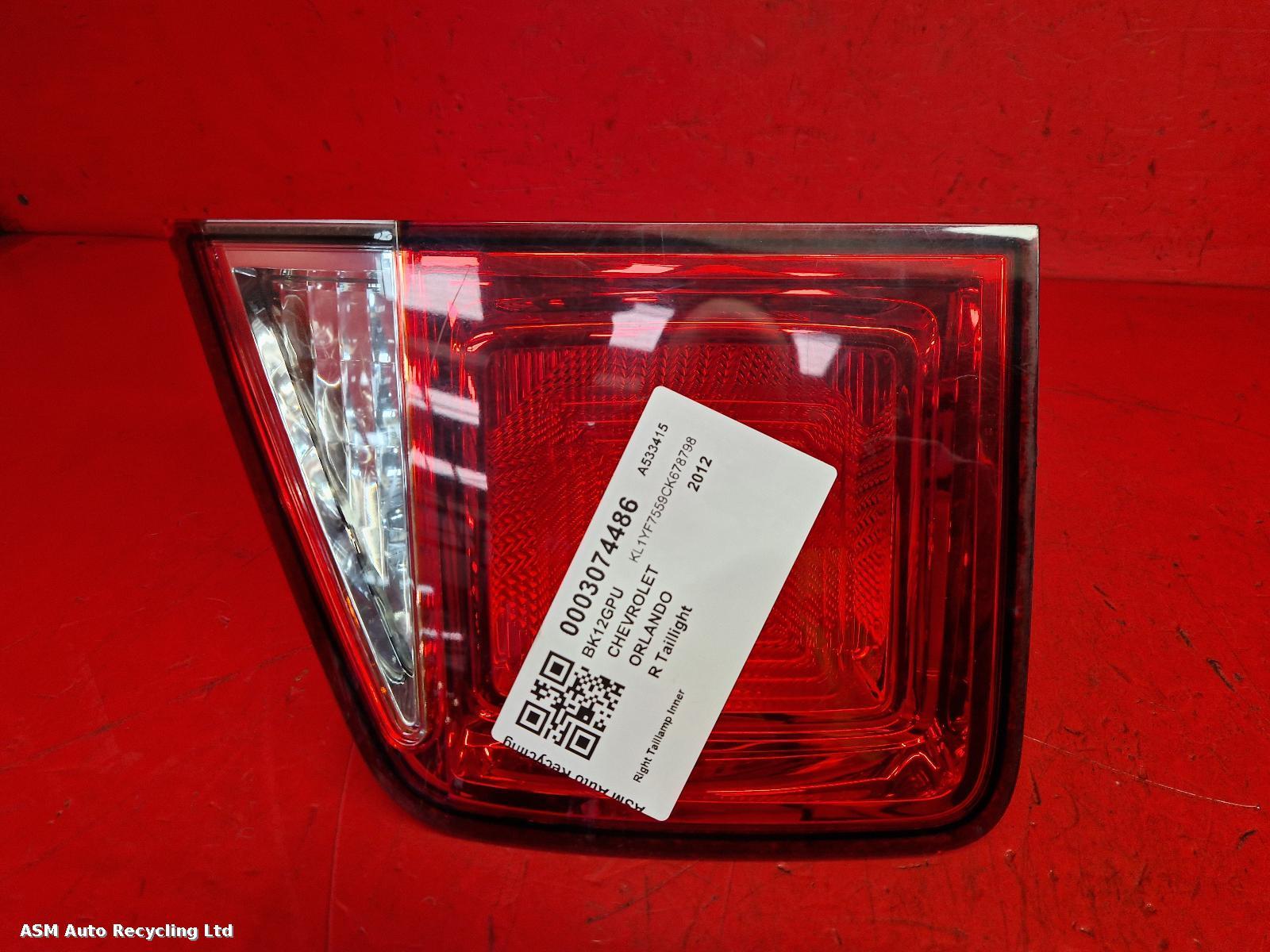 View Auto part R Taillight Chevrolet Orlando 2012