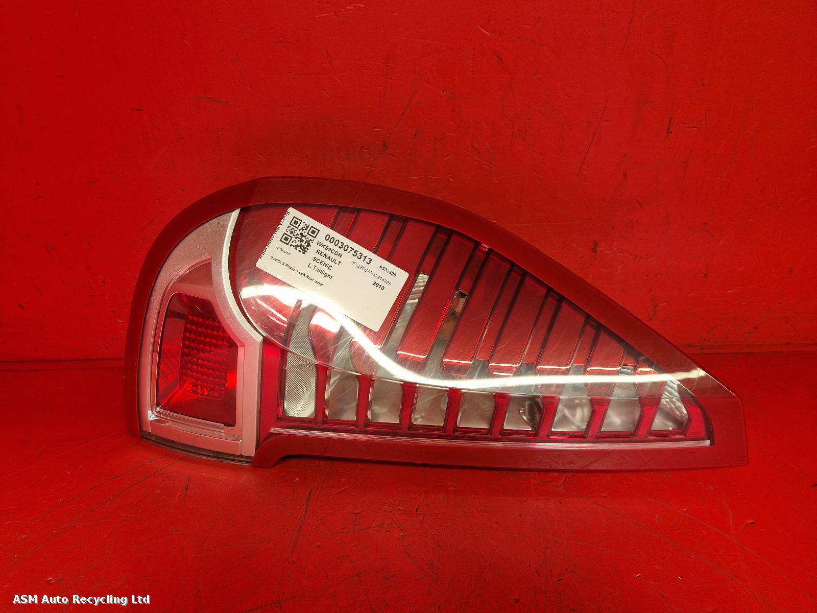 View Auto part L Taillight Renault Scenic 2010