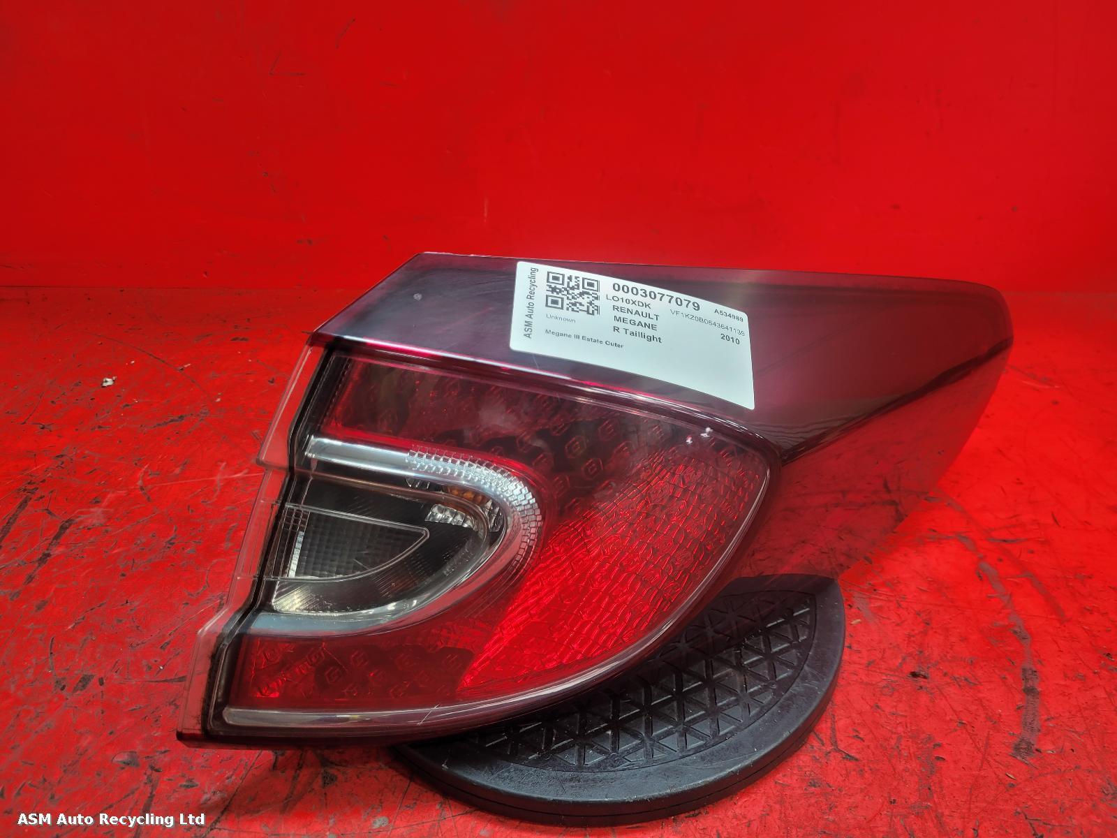 View Auto part R Taillight Renault Megane 2010
