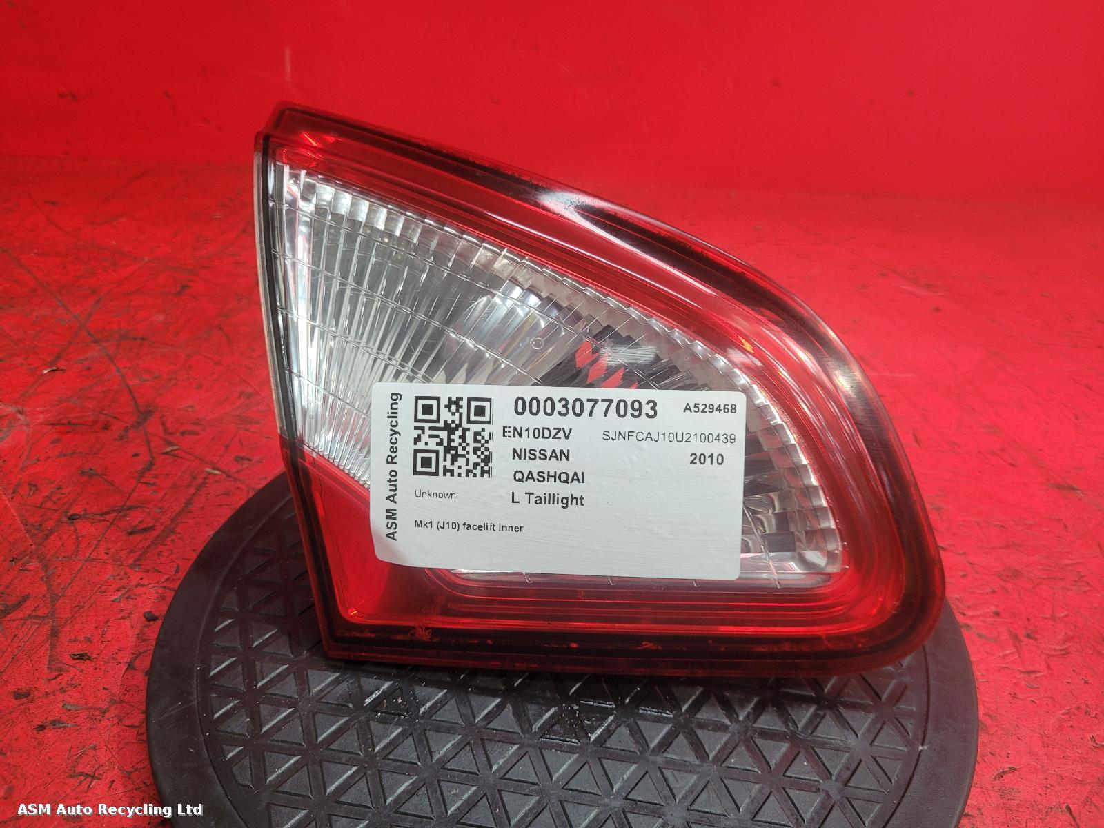 View Auto part L Taillight Nissan Qashqai 2010