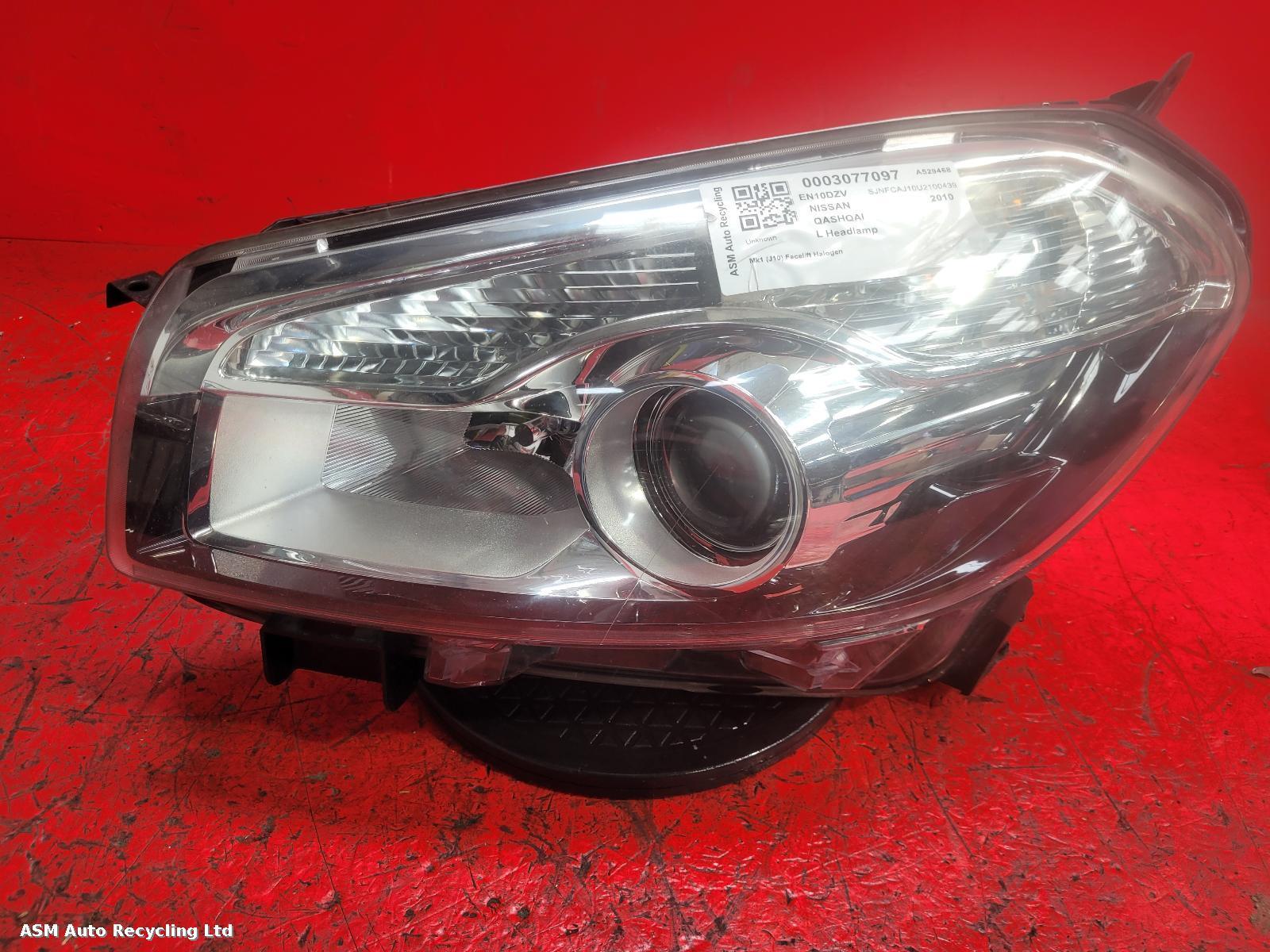 View Auto part L Headlamp Nissan Qashqai 2010