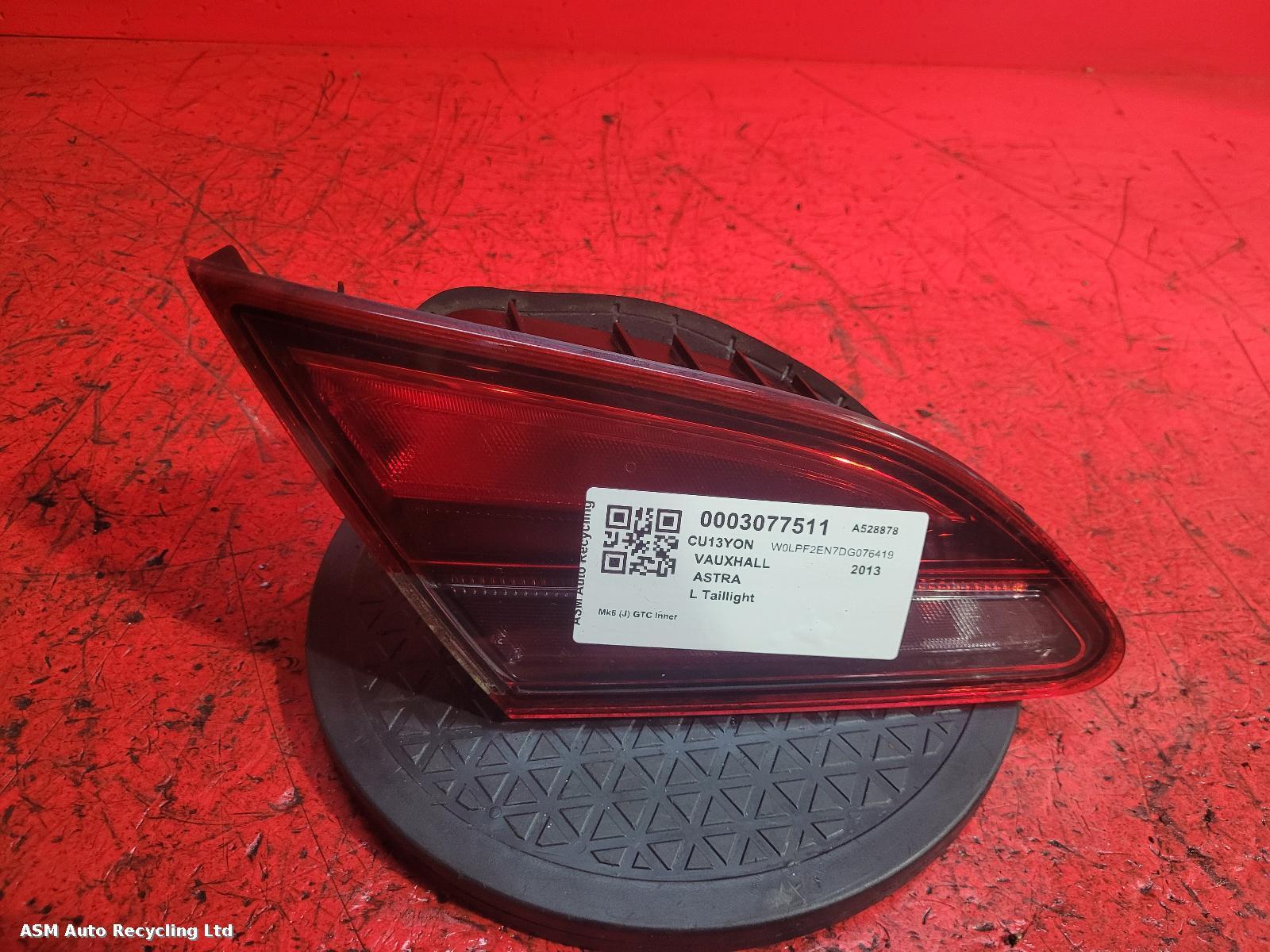 View Auto part L Taillight Vauxhall Astra 2013