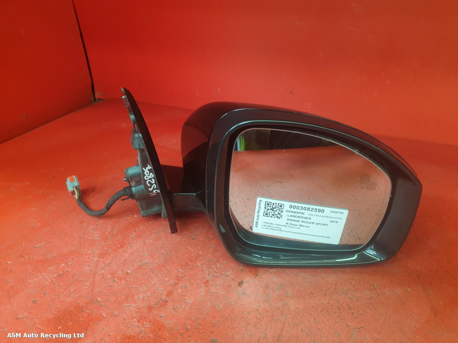 View Auto part R Door Mirror Land Rover Range Rover Sport 2018