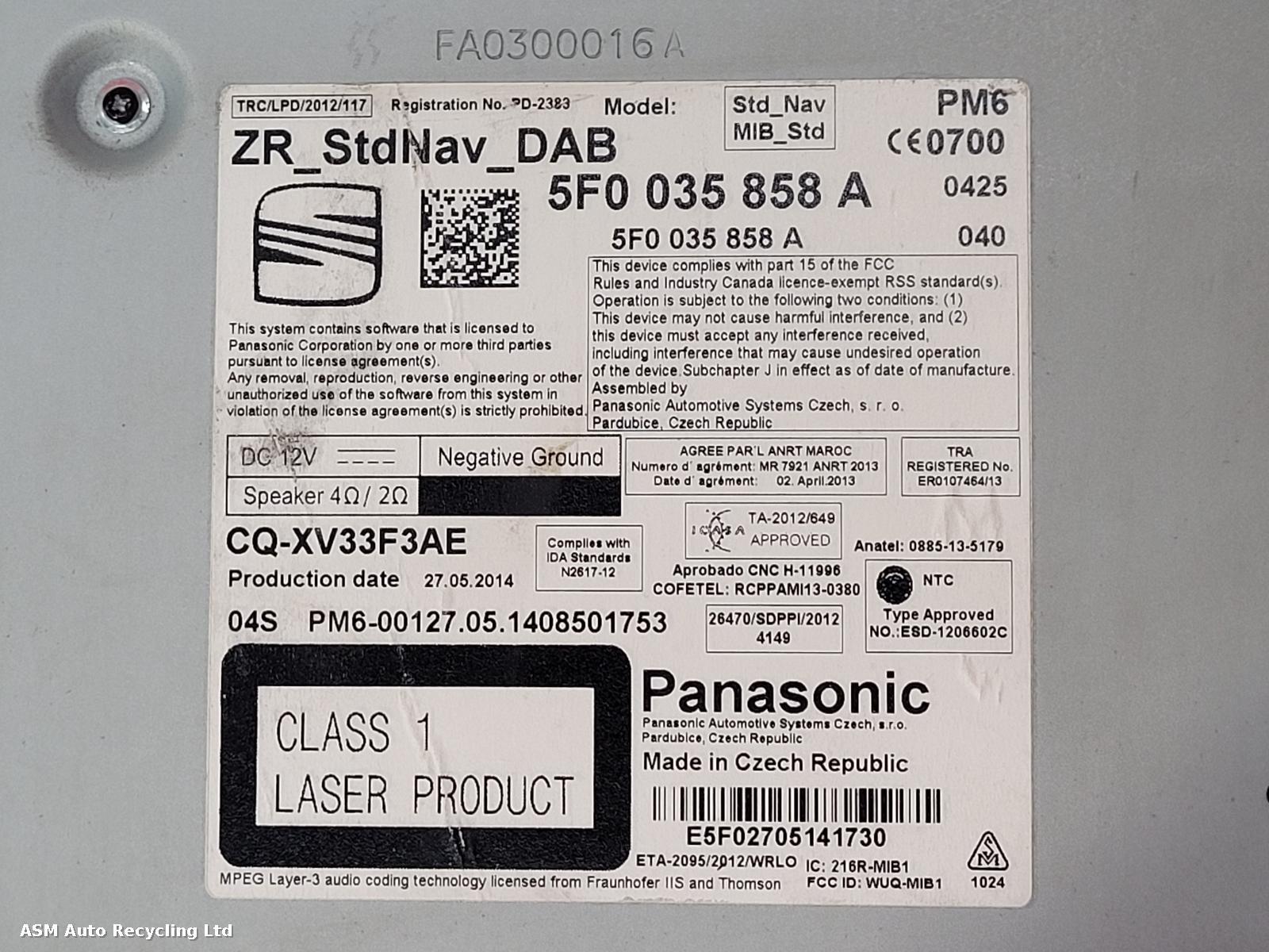 View Auto part CD Changer Seat Leon 2014