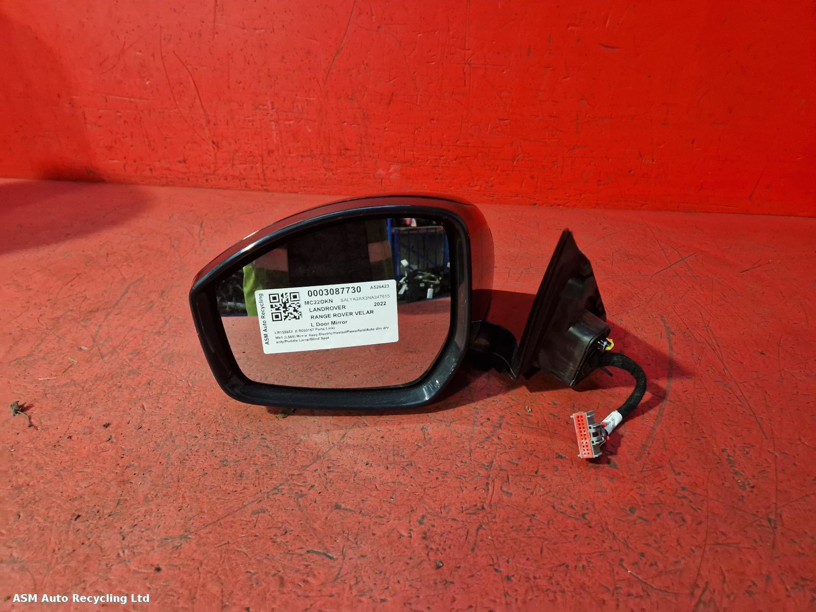 View Auto part L Door Mirror Land Rover Range Rover Velar 2022