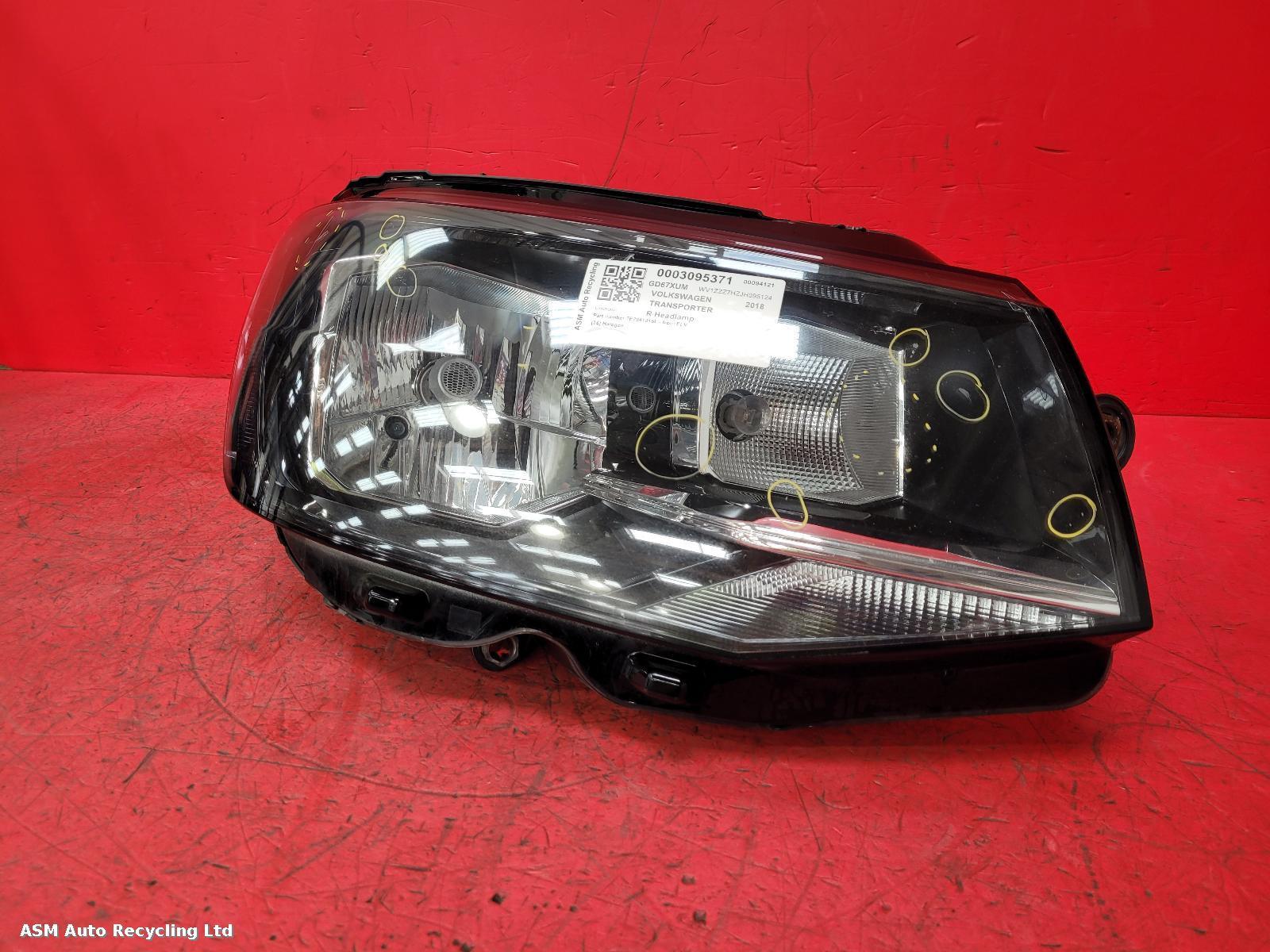 View Auto part R Headlamp Volkswagen Transporter 2018