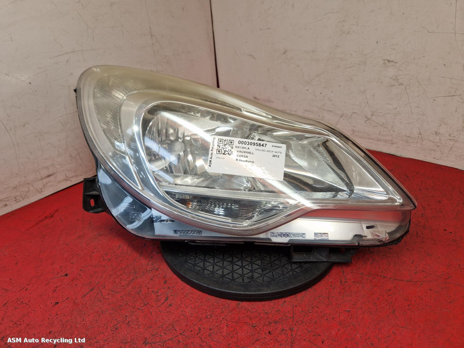 View Auto part R Headlamp Vauxhall Corsa 2012