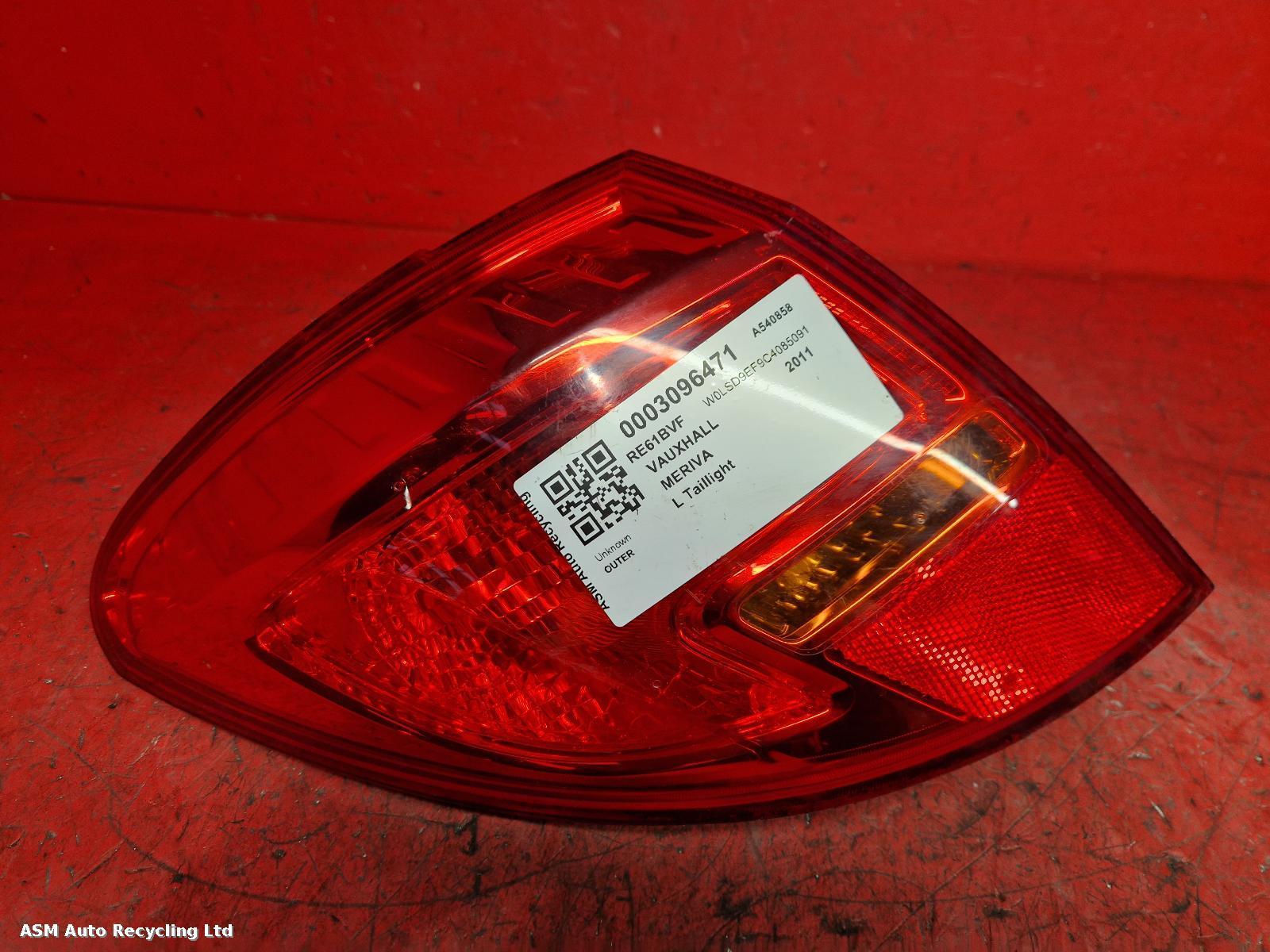 View Auto part L Taillight Vauxhall Meriva 2011