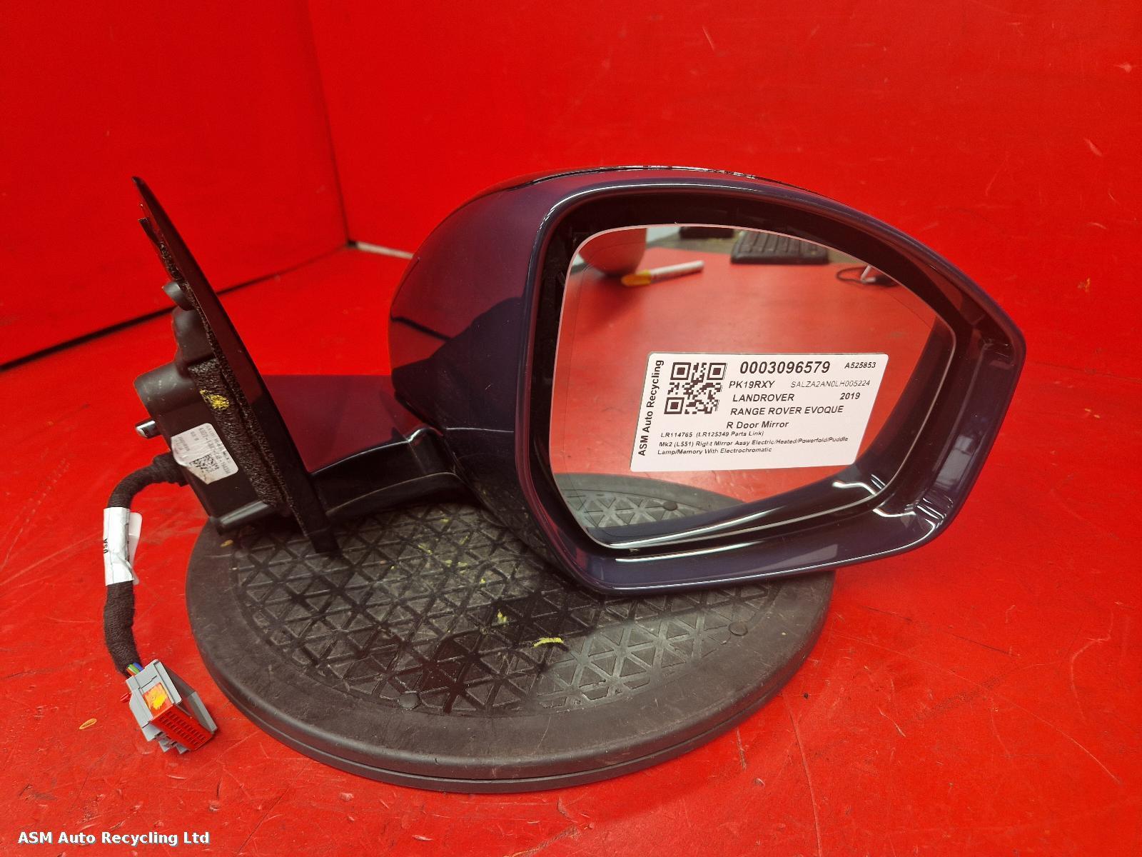 View Auto part R Door Mirror Land Rover Range Rover Evoque 2019