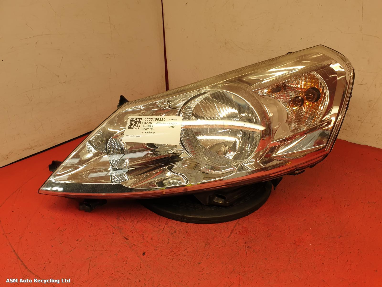 View Auto part L Headlamp Citroen Dispatch 2012