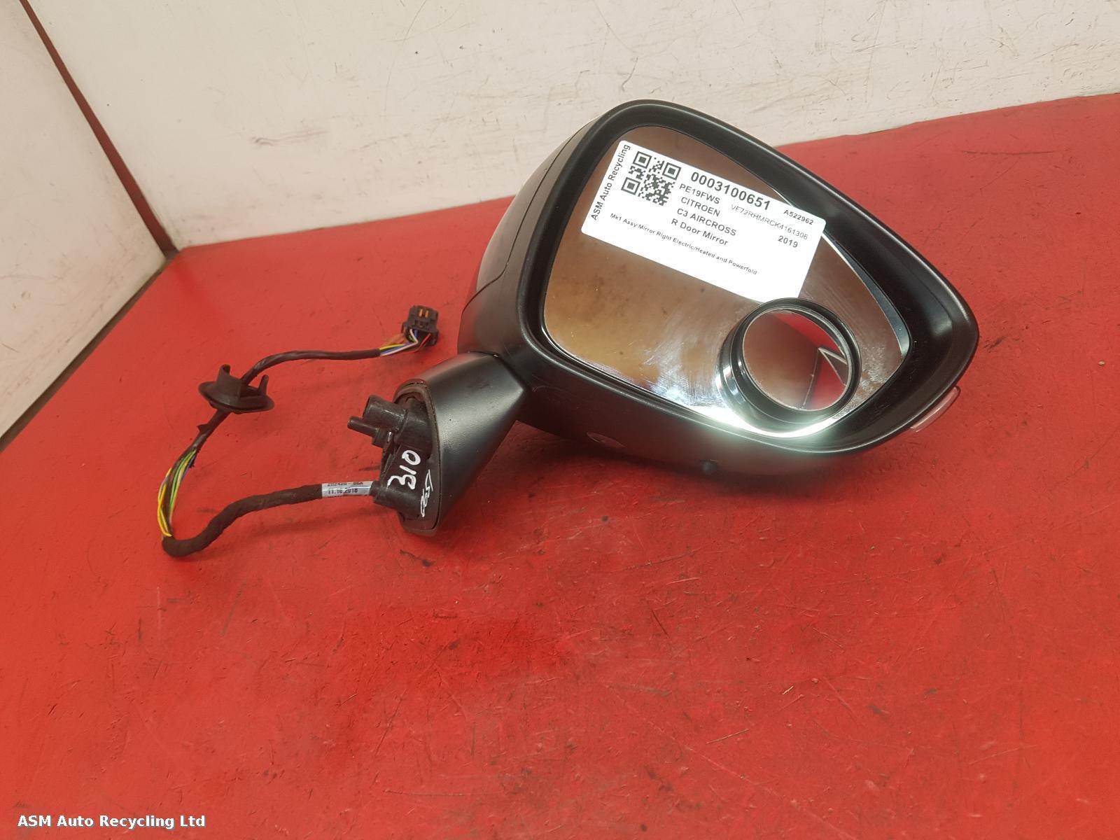 View Auto part R Door Mirror Citroen C3 Aircross 2019