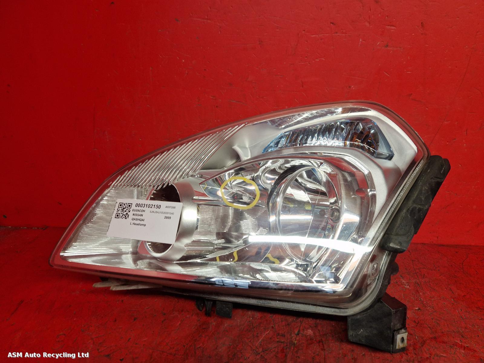 View Auto part L Headlamp Nissan Qashqai 2009