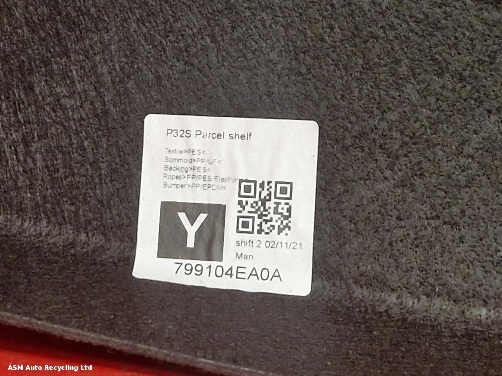 View Auto part Parcel Shelf Nissan Qashqai 2016
