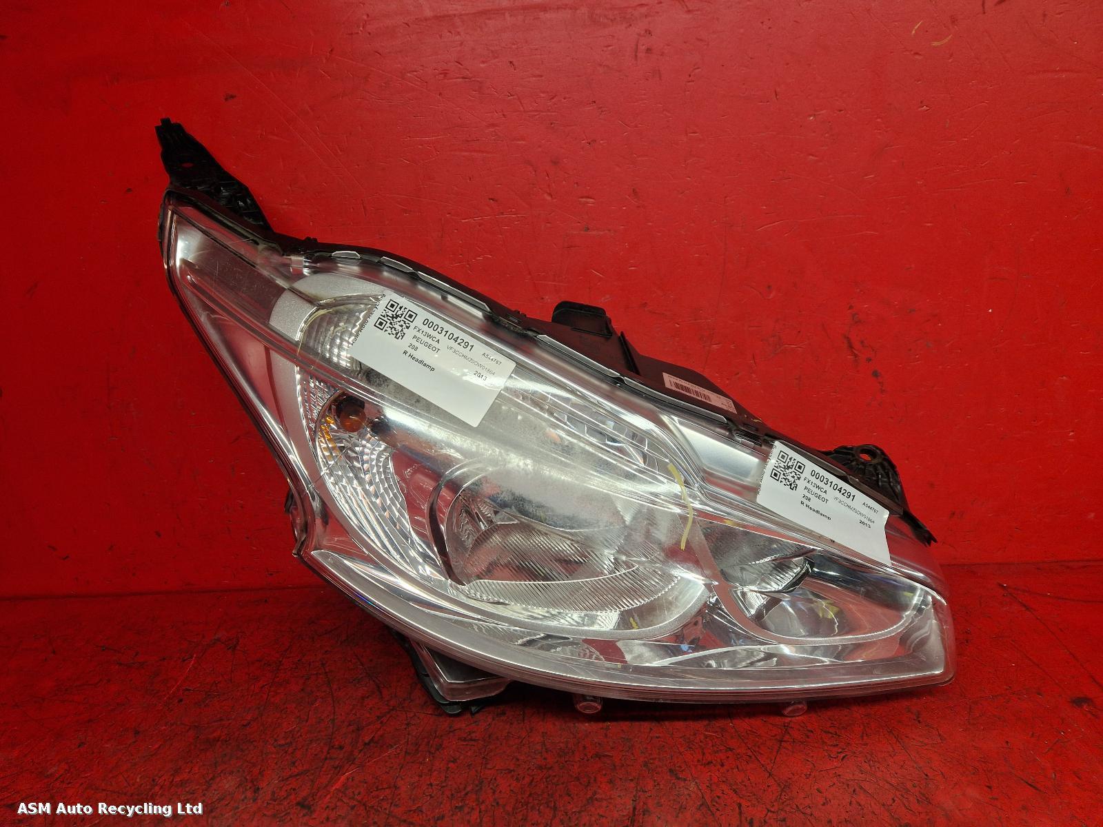View Auto part R Headlamp Peugeot 208 2013