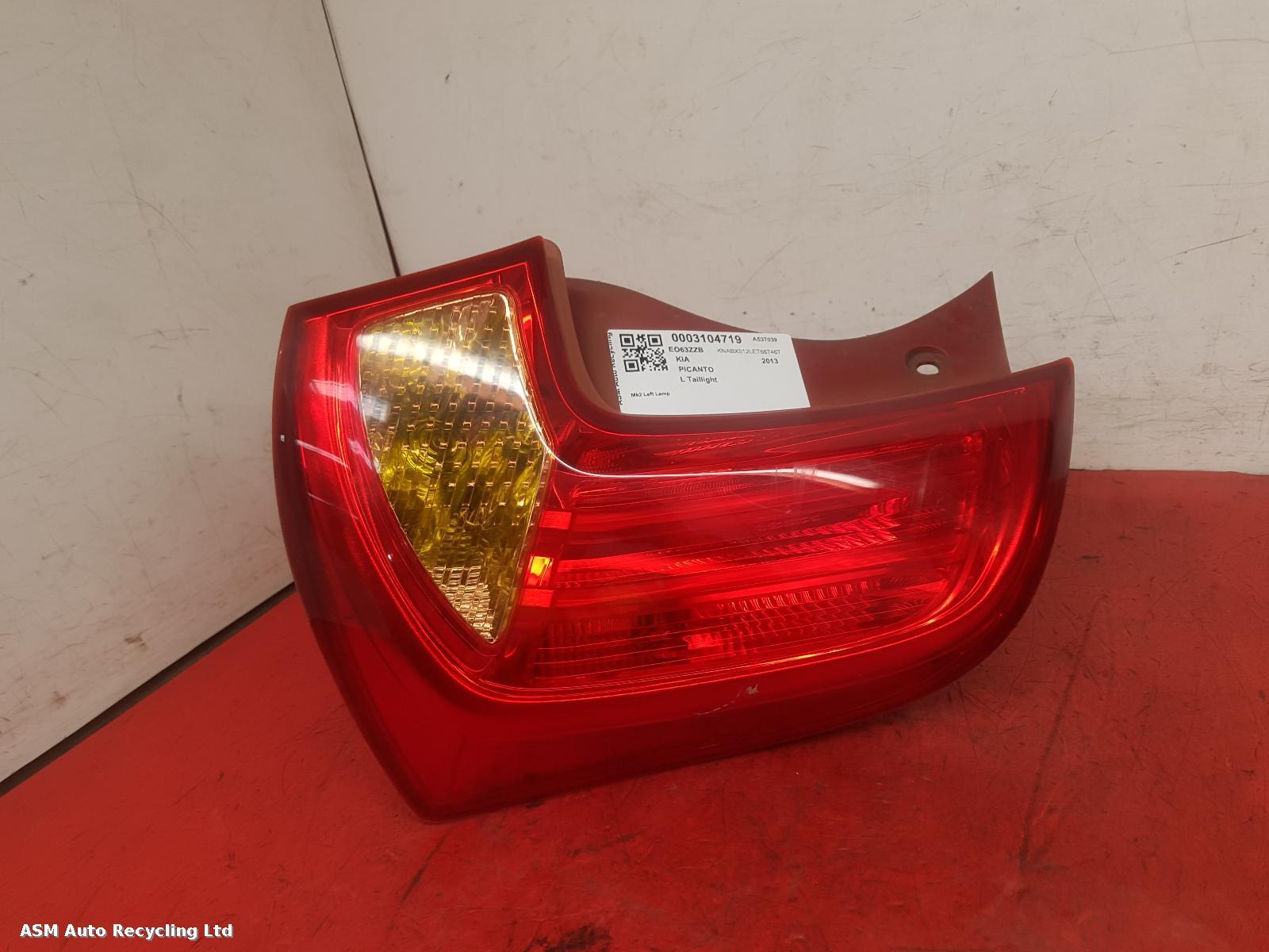 View Auto part L Taillight Kia Picanto 2013