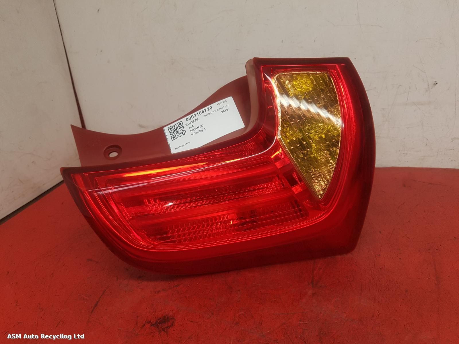 View Auto part R Taillight Kia Picanto 2013
