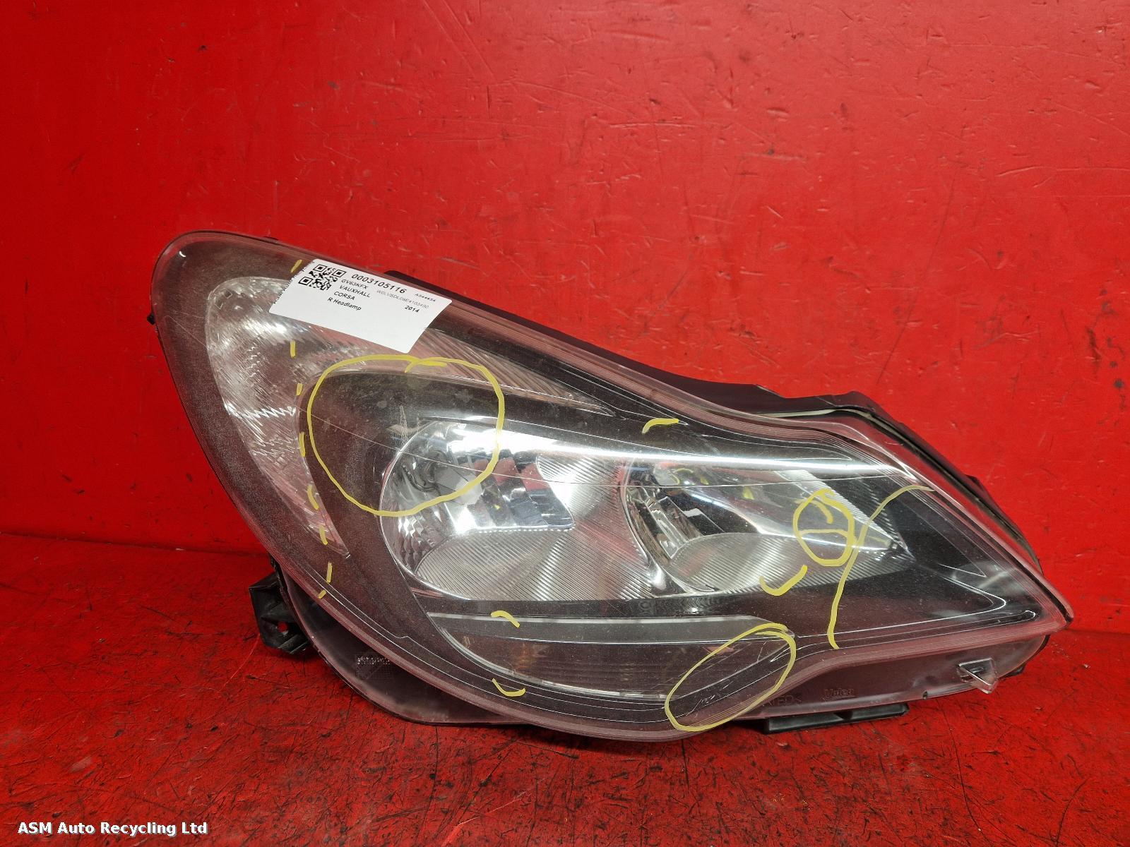 View Auto part R Headlamp Vauxhall Corsa 2014
