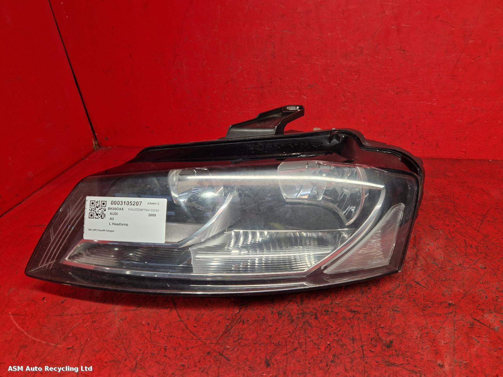 View Auto part L Headlamp Audi A3 2009