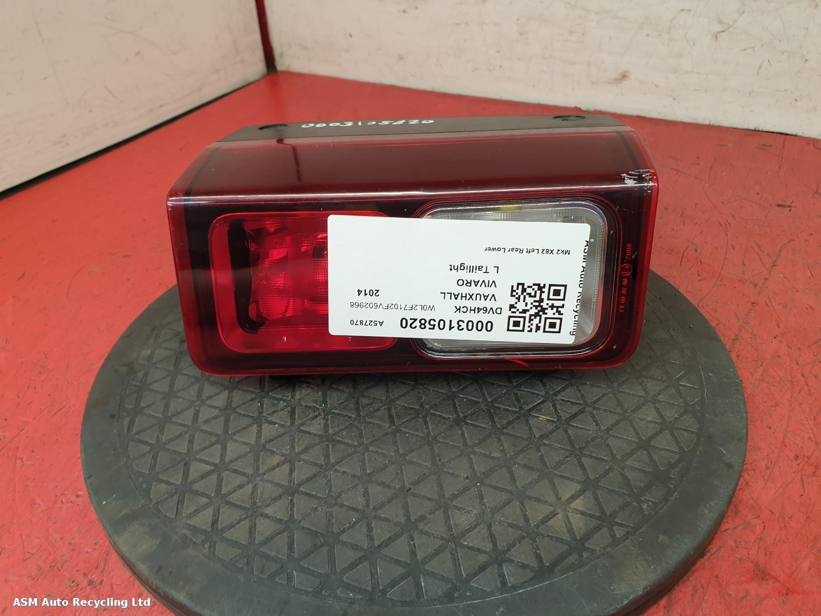 View Auto part L Taillight Vauxhall Vivaro 2014