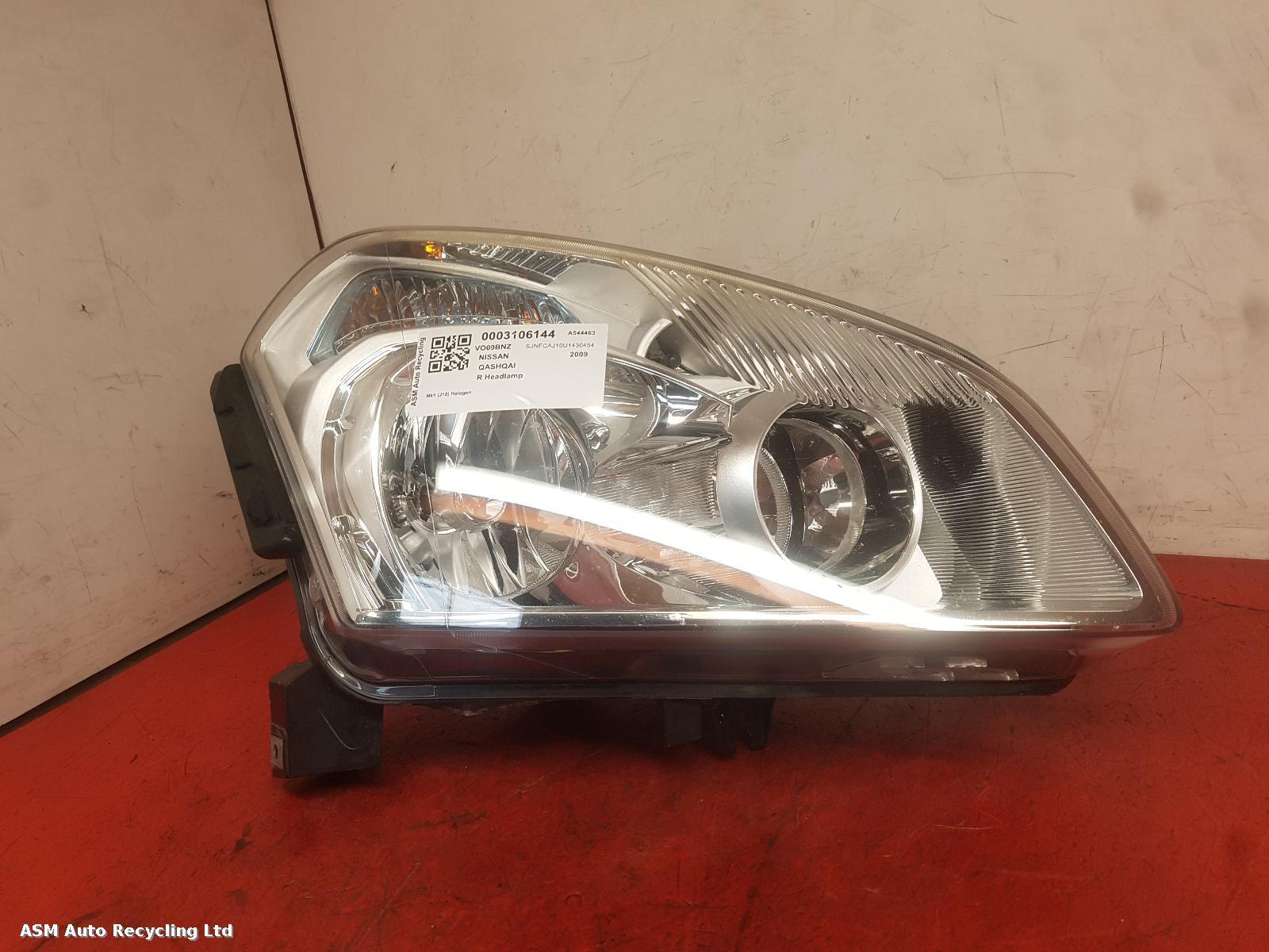 View Auto part R Headlamp Nissan Qashqai 2009