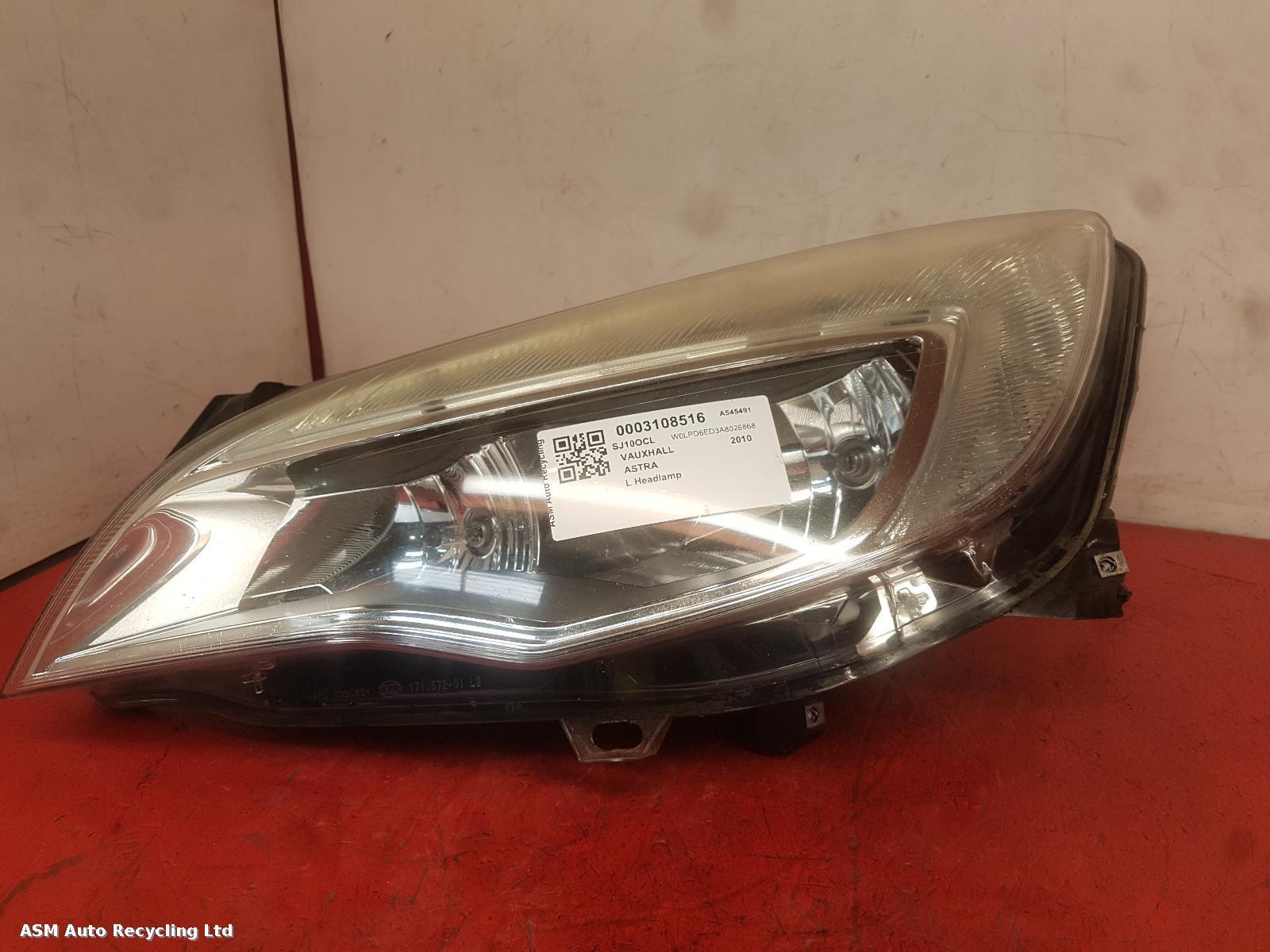 View Auto part L Headlamp Vauxhall Astra 2010