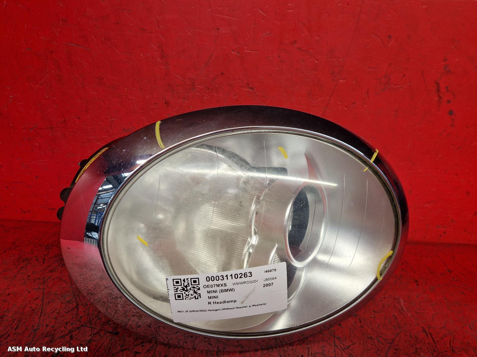 View Auto part R Headlamp Mini (bmw) Mini 2007