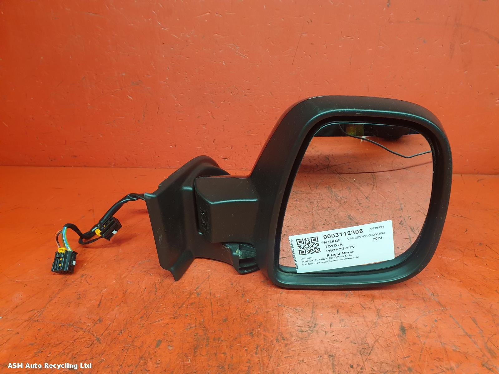 View Auto part R Door Mirror Toyota Proace City 2023