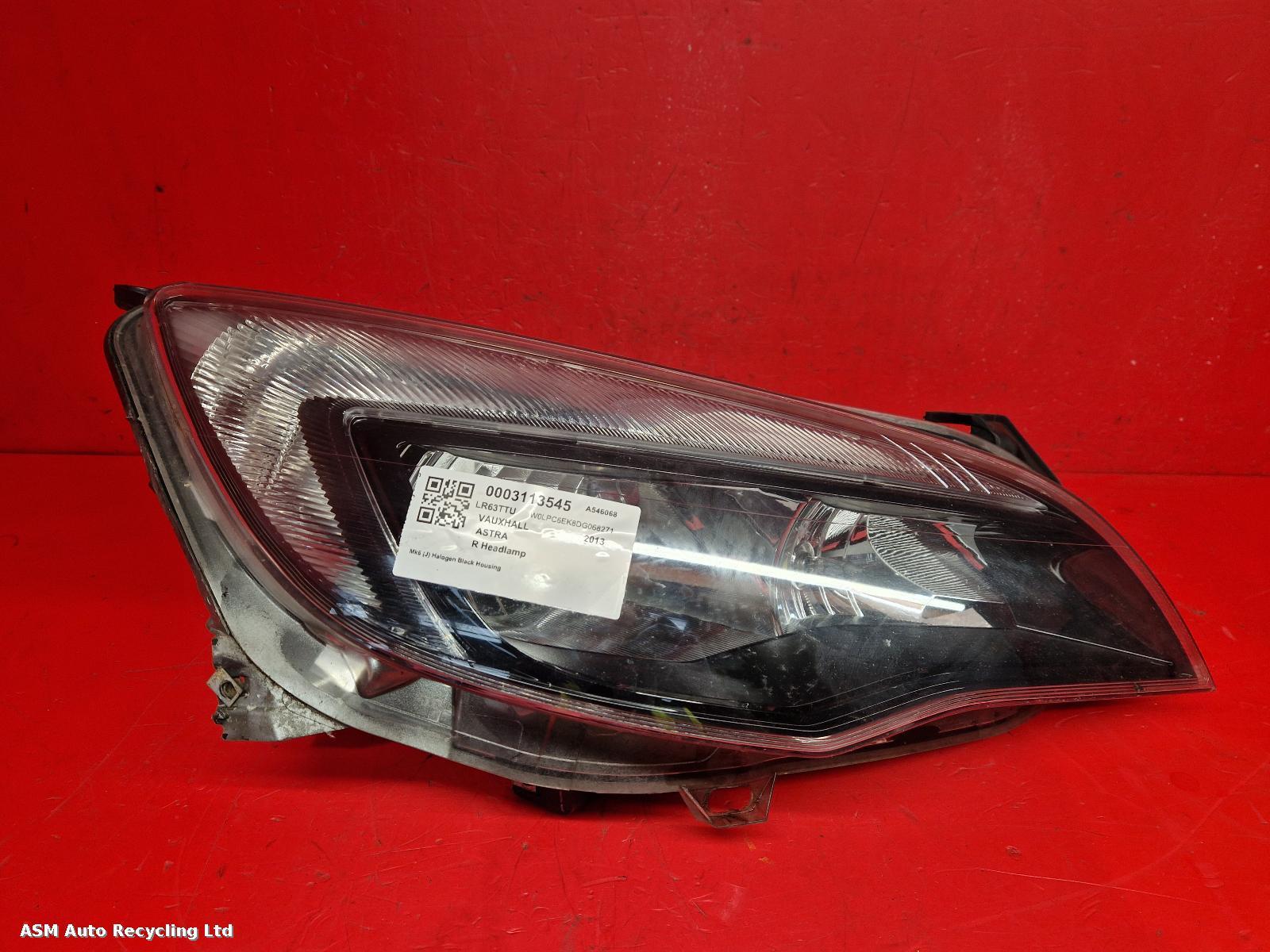 View Auto part R Headlamp Vauxhall Astra 2013