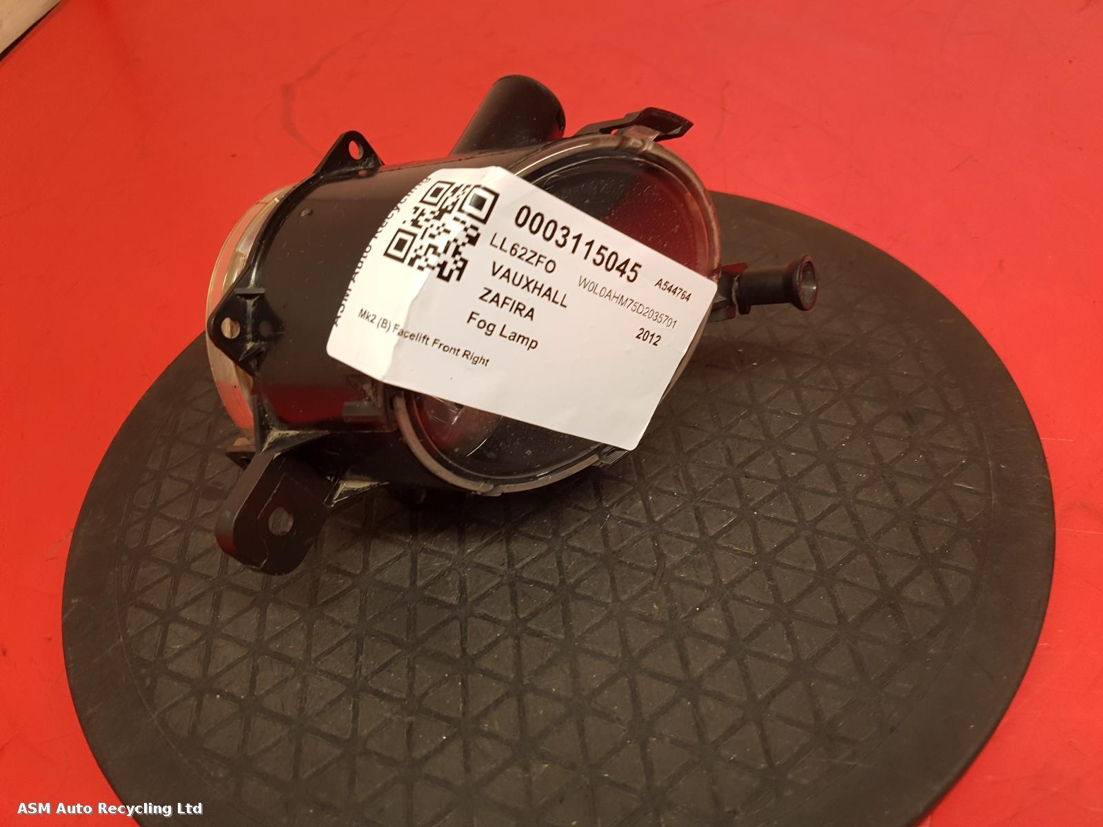 View Auto part Fog Lamp Vauxhall Zafira 2012